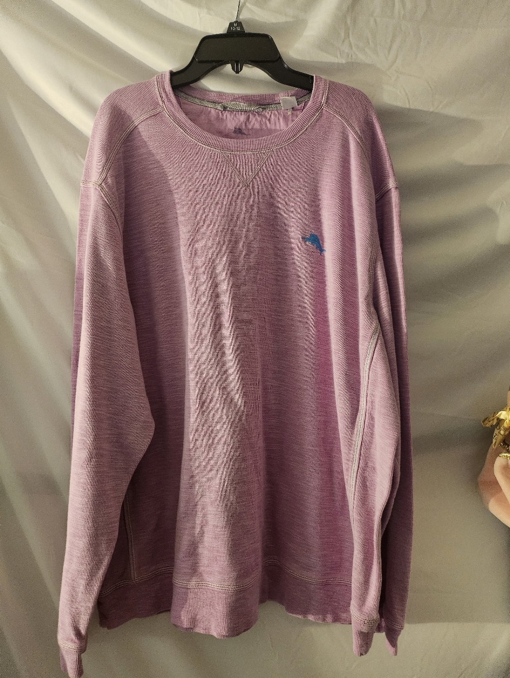 Tommy Bahama Tobago Bay Marlin Pullover Sweatshirt Crew Ocean Pale Pink XXL